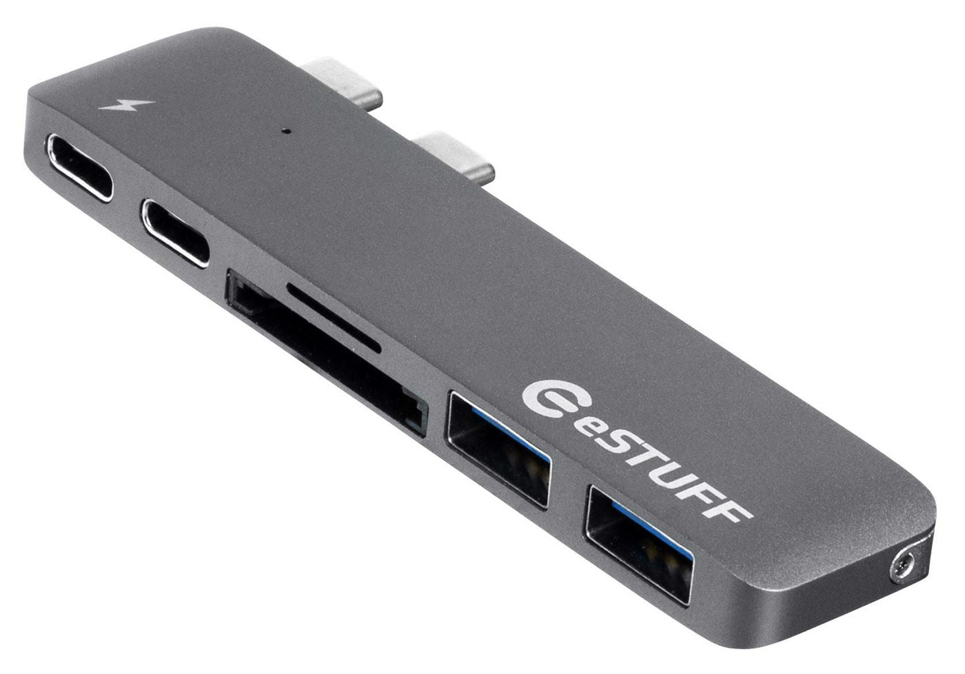 eSTUFF ES84122-GREY Interface Hub – USB 3.2 Gen 1 Type-C, 4 Ports, Grey