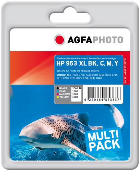 AgfaPhoto APHP953SETXL Toner Cartridges Multipack – Black, Cyan, Magenta, Yellow, High Yield
