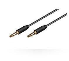 Microconnect 1m 3.5mm Audio Cable – Ultra-Slim Male to Male, Black