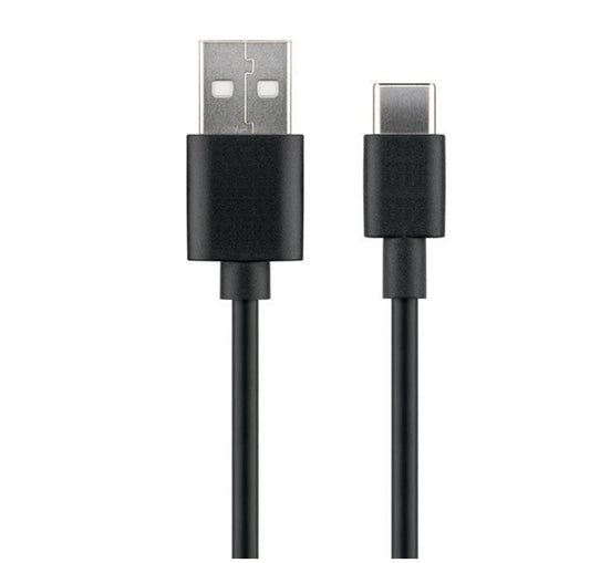 MicroConnect White 1m USB-C to USB-A Charging & Sync Cable – High-Speed 480Mbps, 3A Output