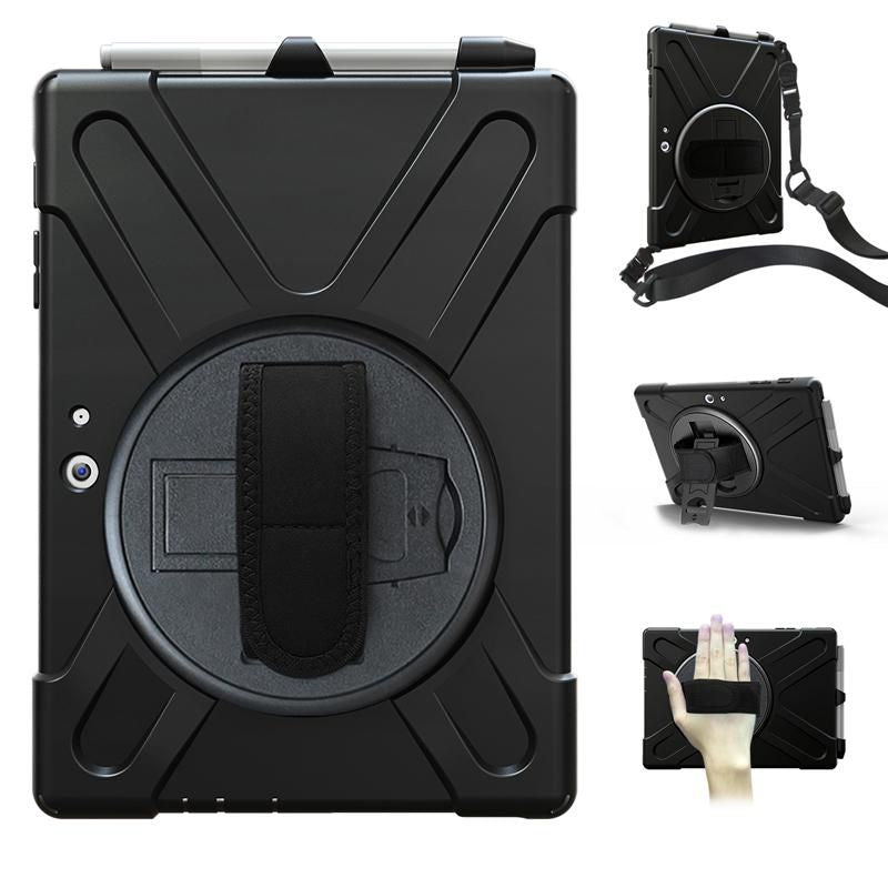 eSTUFF ES683620-BULK Tablet Case – 12.4" Full Body Defender, Black, Shock Resistant