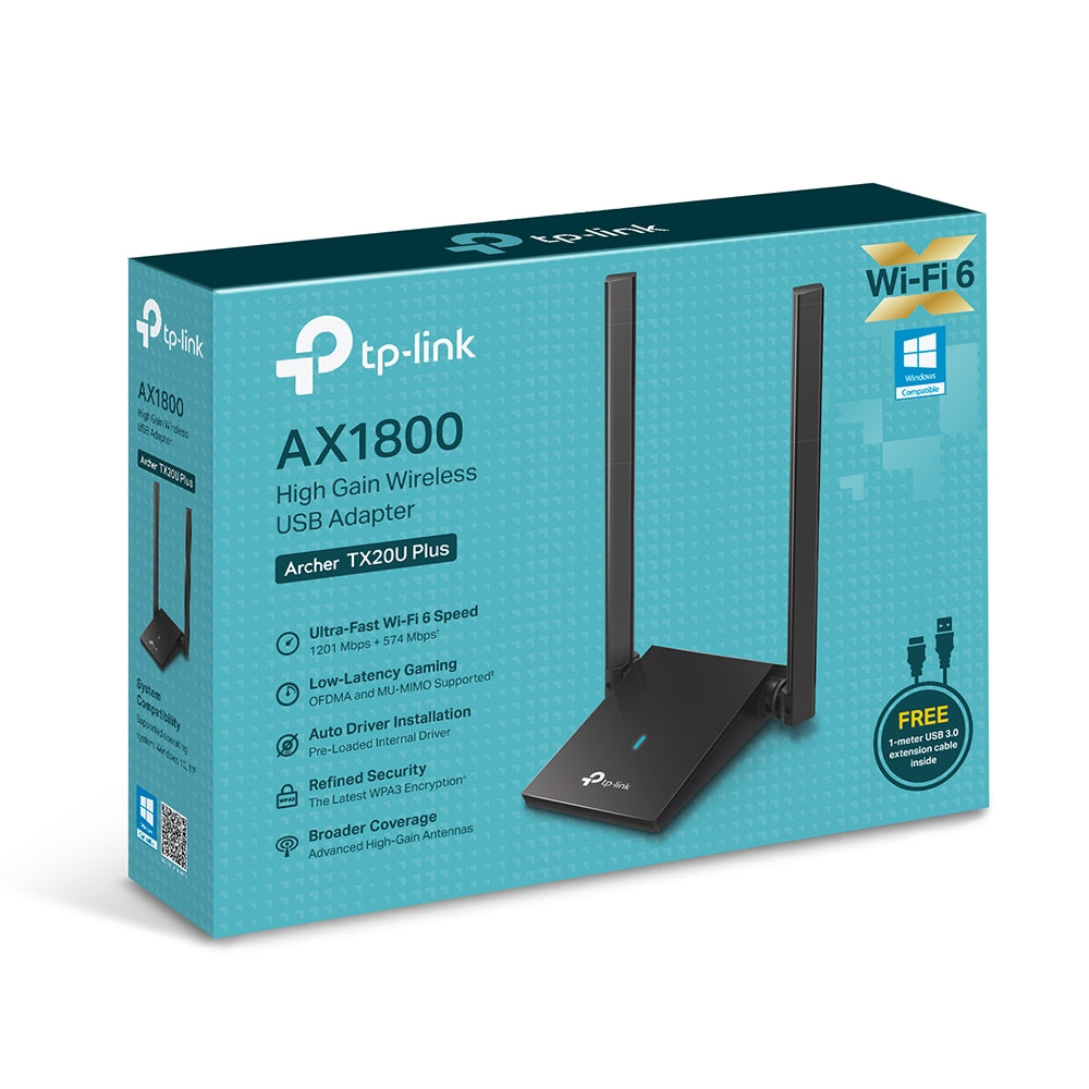TP-Link ARCHER TX20U PLUS AX1800 Dual Antenna High Gain Wireless USB Adapter