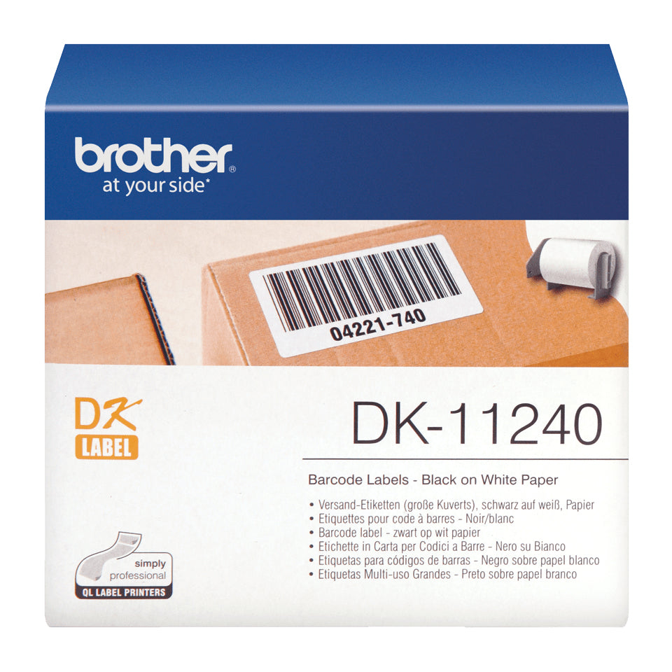 Brother DK11240 Labels – 102mm x 51mm, 600 Labels, QL-1050/1050N/1060N Compatible