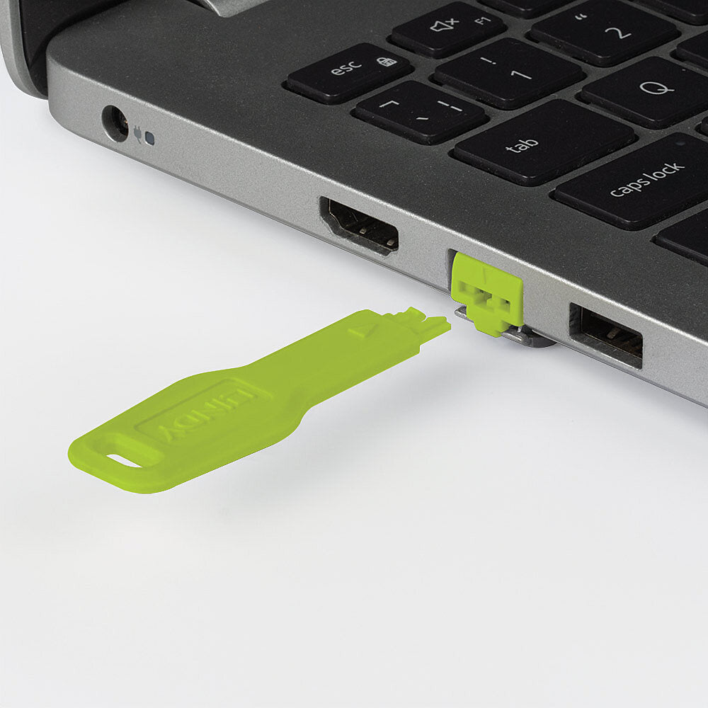 Lindy 47893 RJ45 Port Blocker Key – Green, ABS, CE RoHS Certified