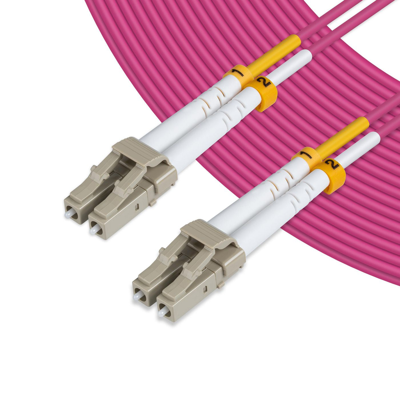 MicroConnect FIB440425P Fibre Optic Cable – 25m LC-LC OM4 Duplex Violet with LSZH Jacket