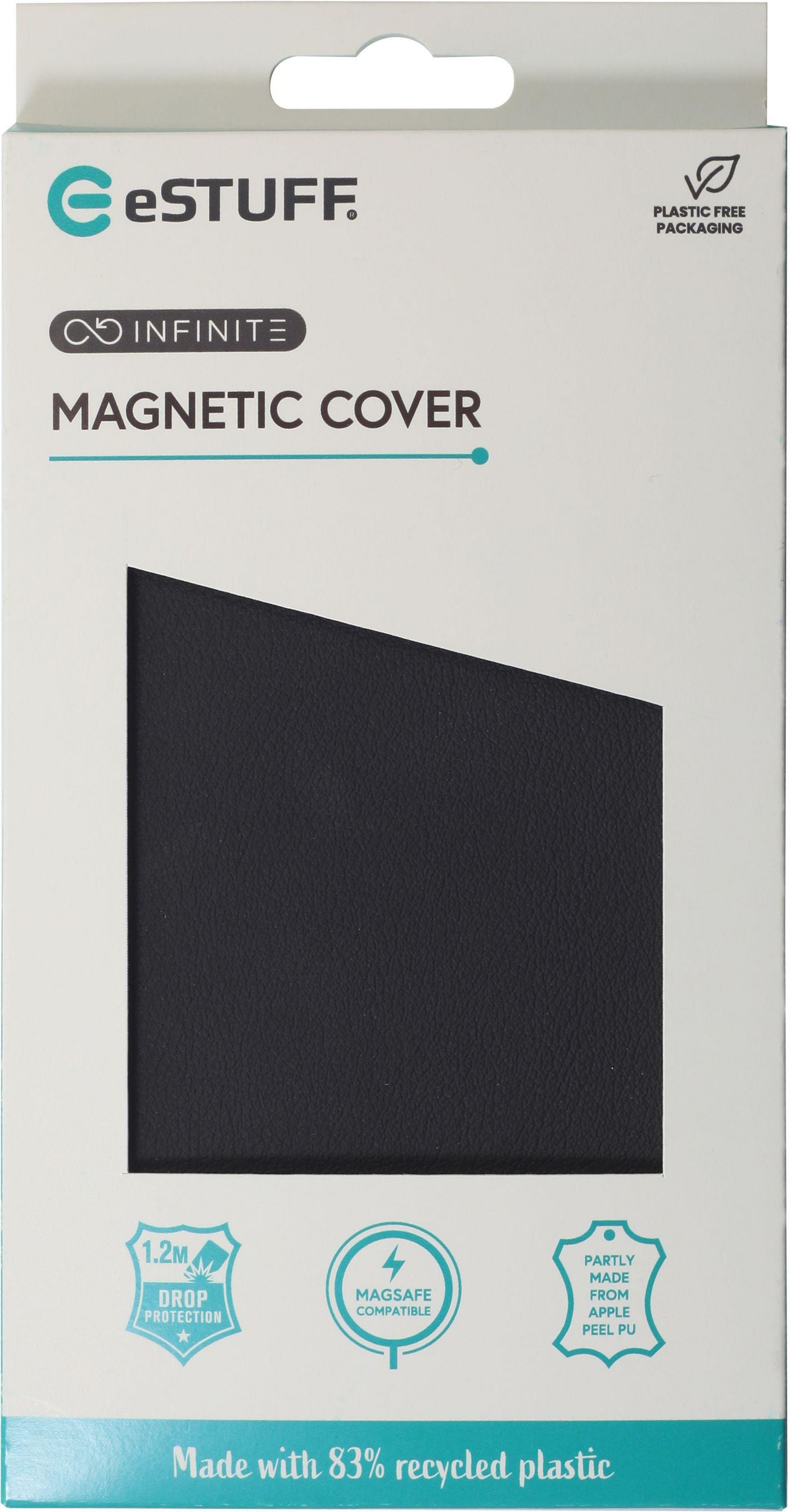 eSTUFF ES67160020 Smart Phone Case – Black Leather Cover 15.5cm (6.1")