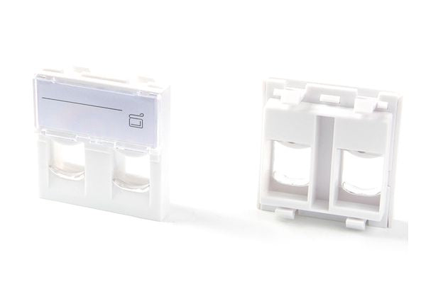 Lanview LKS830 Outlet Box – 2-Port 45x45mm Euro Module