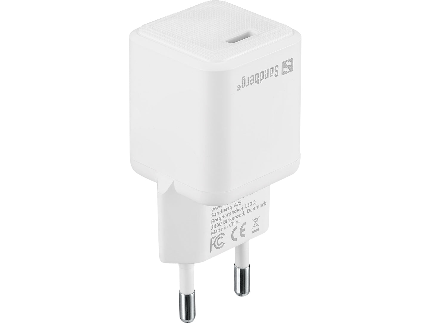 Sandberg 341-42 USB-C AC Charger PD20W Saver Fast Charge White