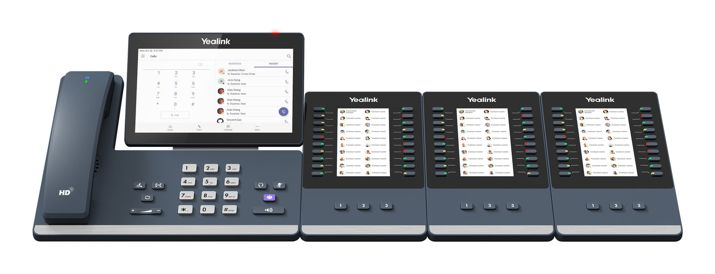 Yealink 1301015 IP Phone – 7" Touch LCD, Wi-Fi, Bluetooth, Teams, Grey