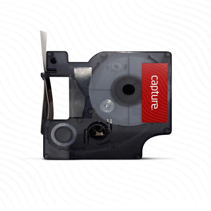 Capture CA-S0720580 Label Making Tape – D1 Black on Yellow 12mm x 7m Polyester