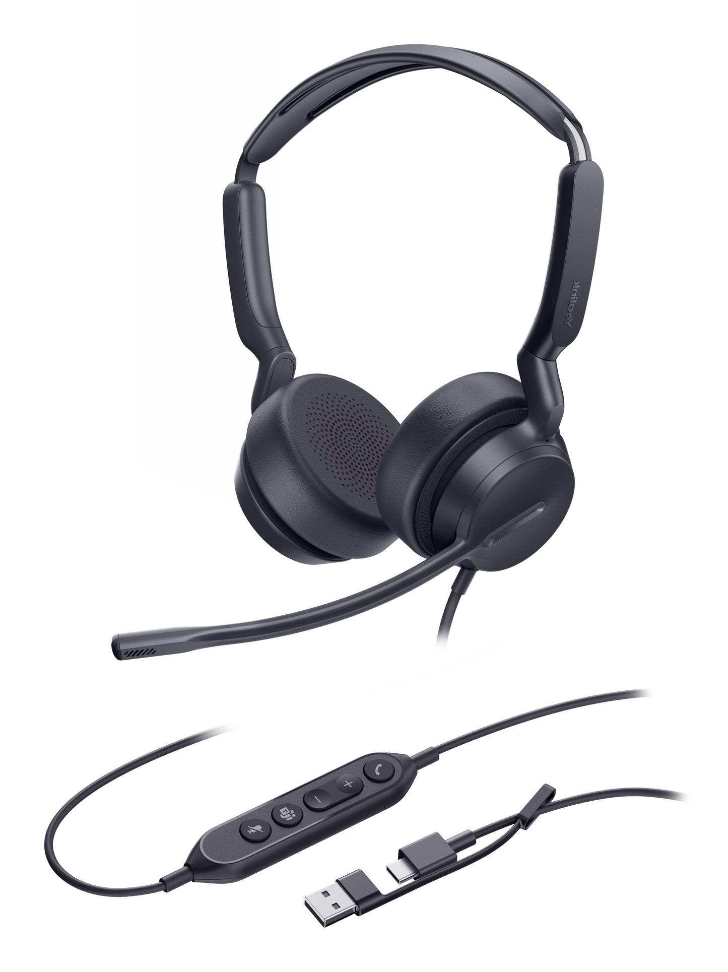 Yealink 1308195 UH42 Dual Teams Headset – USB-C/A Wired, Noise Cancelling