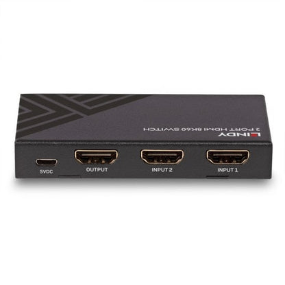 Lindy 38337 2 Port HDMI 8K60 Switch – Ultra HD, HDR, Metal, 48Gbps