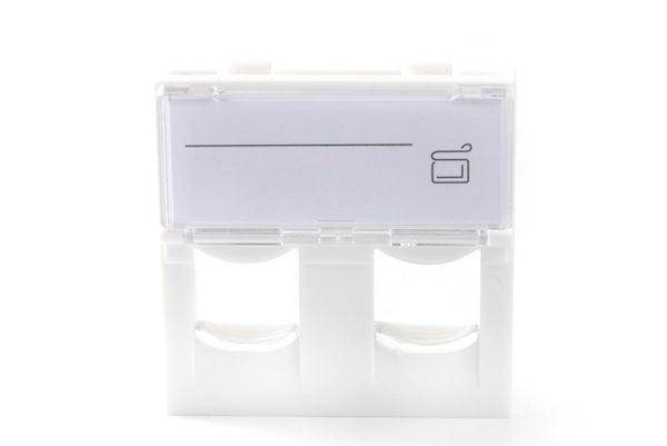 Lanview LKS830 Outlet Box – 2-Port 45x45mm Euro Module