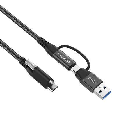 Vivolink PROUSBCMM1.5ADP USB-C Cable – 1.5m USB 3.2 Gen 2 10Gbps, 100W Charging Black