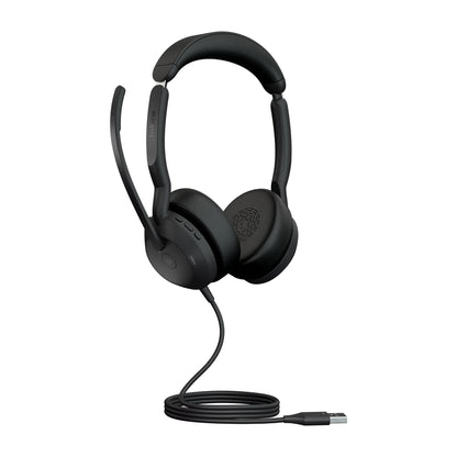 Jabra 25089-999-999 Evolve2 50 USB-A MS Stereo Wired Headset with ANC – Black