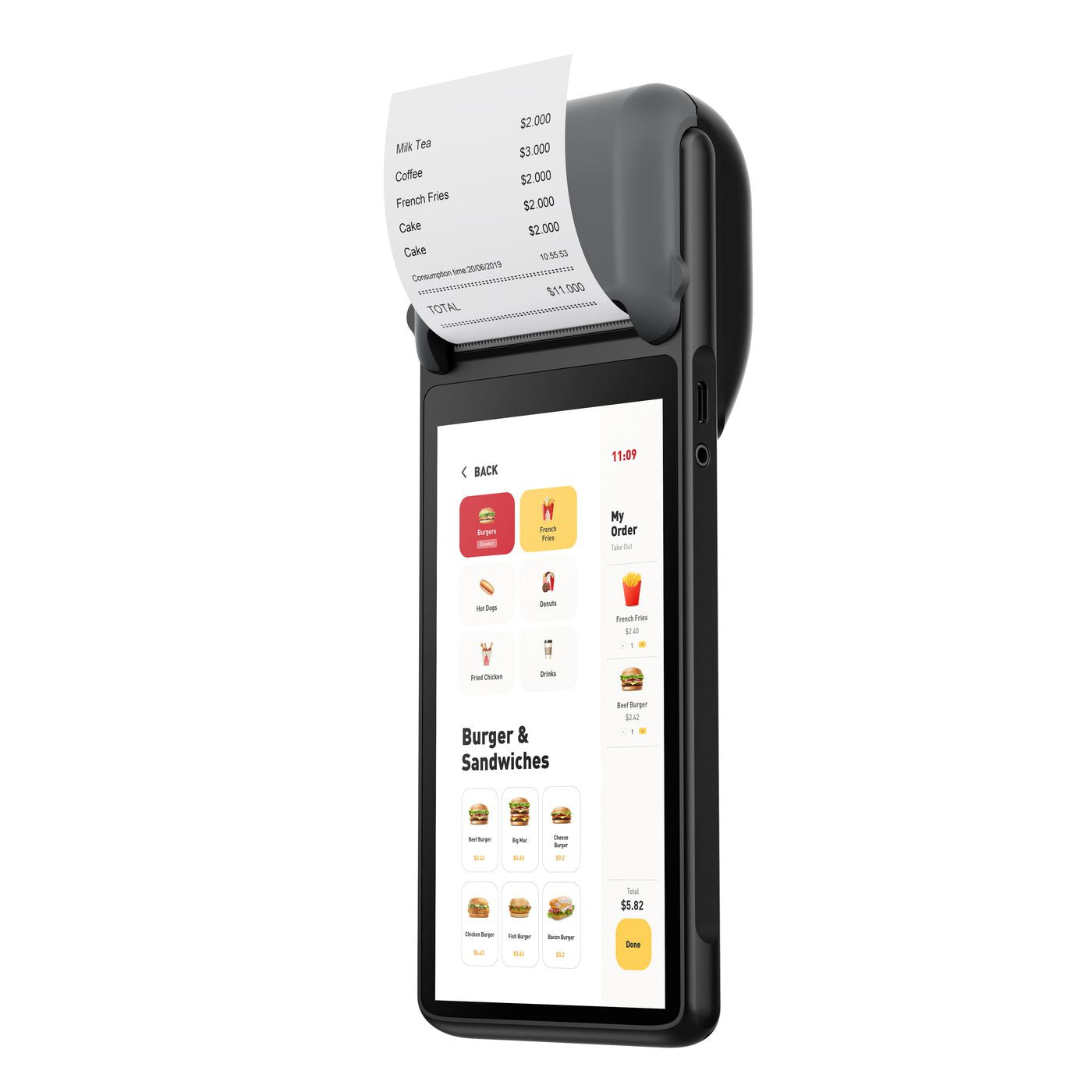 Capture CA-MPOS-0121 Mobile POS Terminal – 6" Android 12, 3GB RAM, 32GB ROM