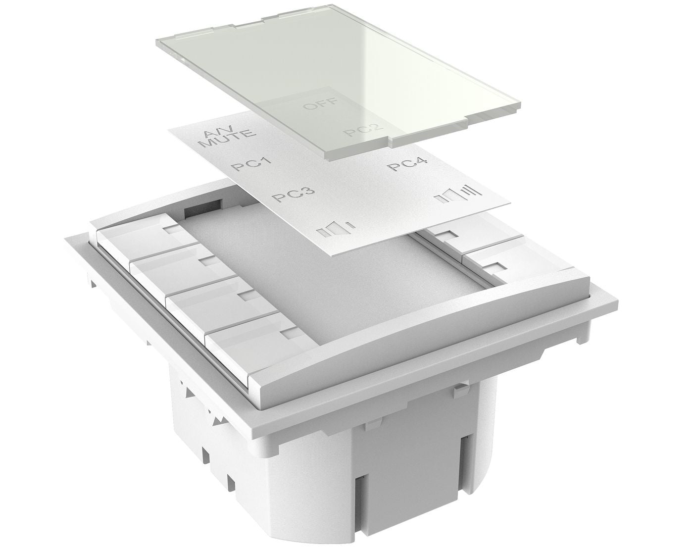 Vivolink VLCP8B Control Keypad – 8-Button Panel White DC 12V