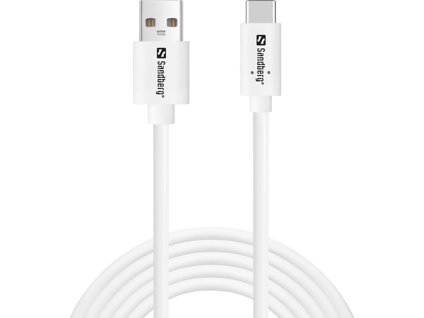 Sandberg 336-14 USB-C to USB-A 2.0 Cable – 2m White High-Speed Data & Charging