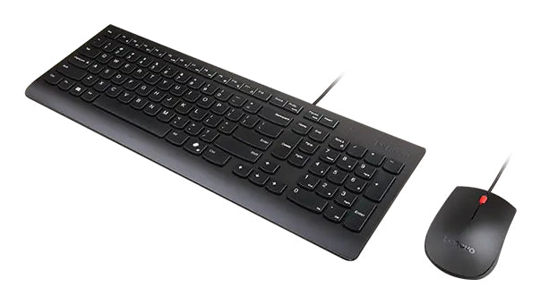 Lenovo 4X31R64409 Keyboard and Mouse – Full-Size USB Danish Black Wired Combo