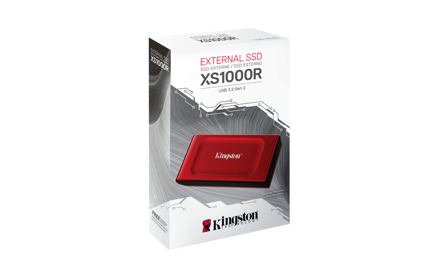 Kingston SXS1000R/1000G 1TB XS1000 Red External USB 3.2 Gen 2 SSD
