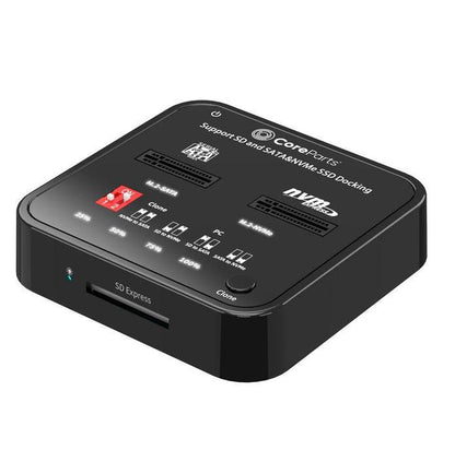 CoreParts MS-CLONER-M2-SD Media Duplicator – M.2 SSD Clone Dock, USB-C, SD Reader
