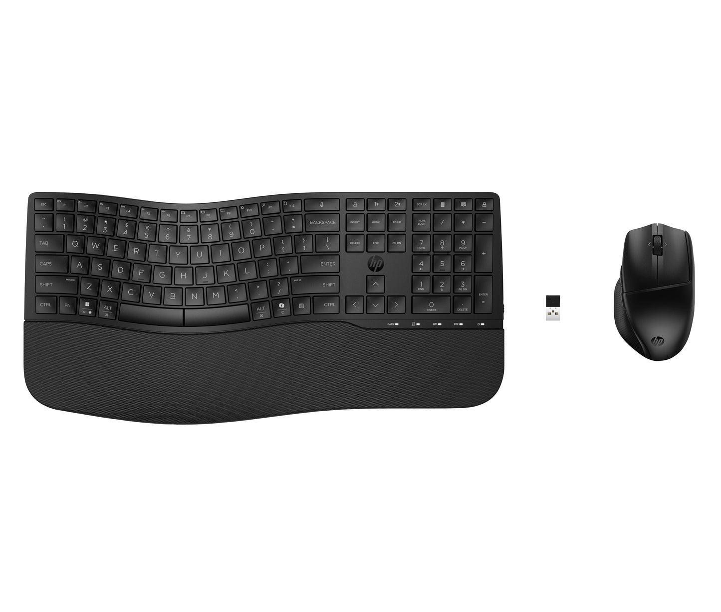 HP 8T6L7UT#ABZ Comfort Dual-Mode Wireless Keyboard and Mouse Combo – Full-Size, Black