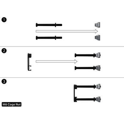 PATCHBOX PBCSX24K Cable Management Panel 24-Pack – Black/Red, Steel