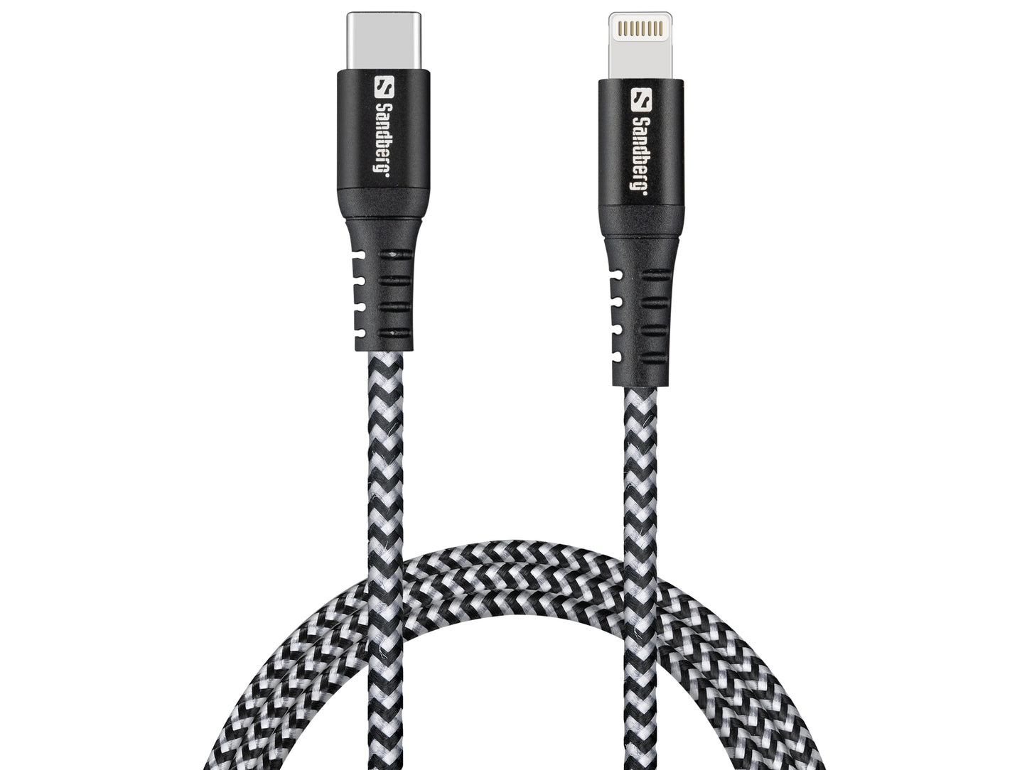 Sandberg 441-55 Survivor USB-C to Lightning Cable 1m – Kevlar Reinforced, Fast Charge