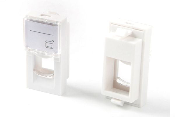 Lanview LKS840 Outlet Box – 1-Port Euro Module 45x22.5mm