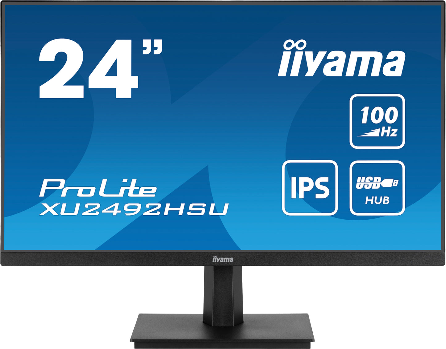 iiyama XU2492HSU-B6 24" IPS Monitor – Full HD, 100Hz, USB Hub, Built-in Speakers