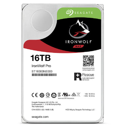 Seagate ST16000NT001 IronWolf Pro 16TB 7200RPM 256MB 3.5" Internal Hard Drive