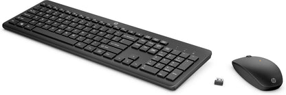 HP 1Y4D0UT Wireless Mouse and Keyboard Combo – Full-Size, 1600 DPI, Black