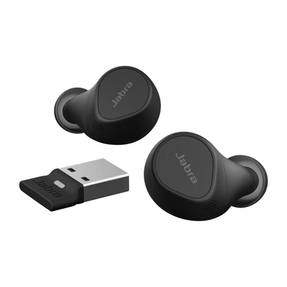 Jabra 20797-999-999 Evolve2 Buds USB-A MS True Wireless Headset with ANC – Black