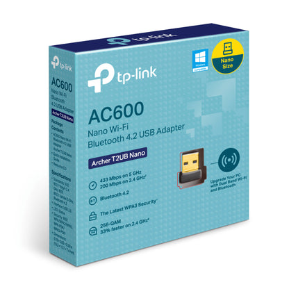 TP-Link ARCHER T2UB NANO AC600 Nano Wi-Fi Bluetooth 4.2 USB Adapter