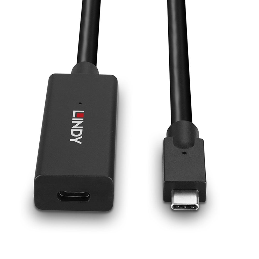 Lindy 43364 USB 3.2 Gen 2 C/C Active Extension Cable 5m Black