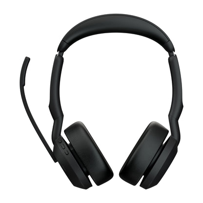 Jabra 25599-999-889 Evolve2 55 Link380c MS Stereo Headset with ANC & Charging Stand – Black