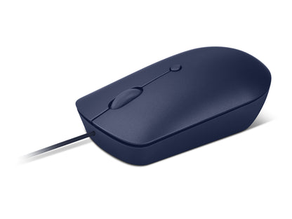 Lenovo GY51D20878 USB Type-C Optical Mouse – Ambidextrous, 2400 DPI, Blue