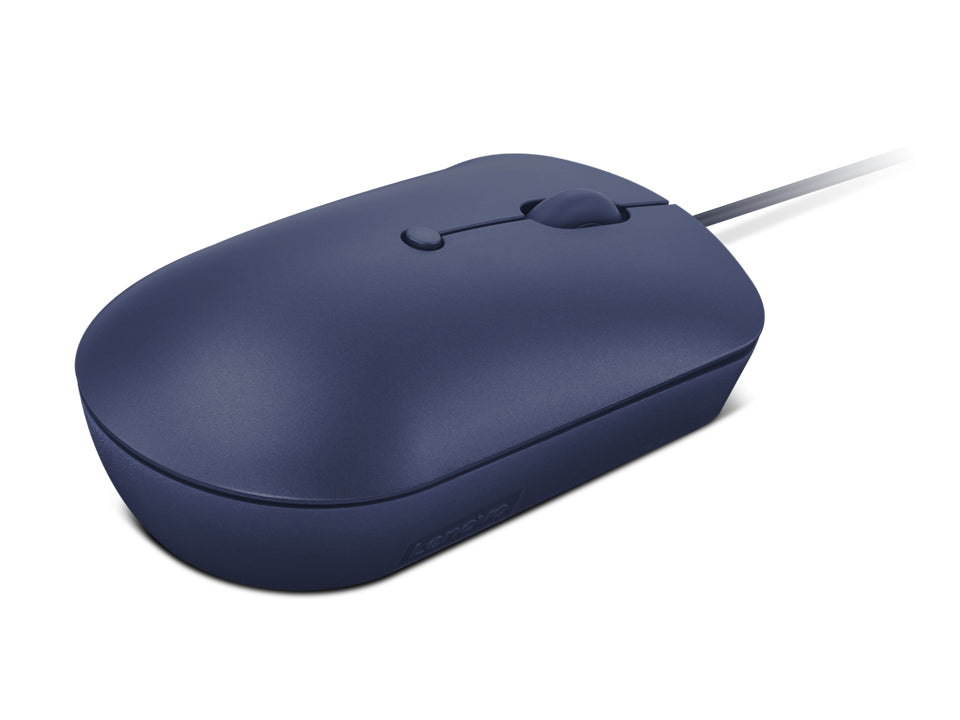 Lenovo GY51D20878 USB Type-C Optical Mouse – Ambidextrous, 2400 DPI, Blue