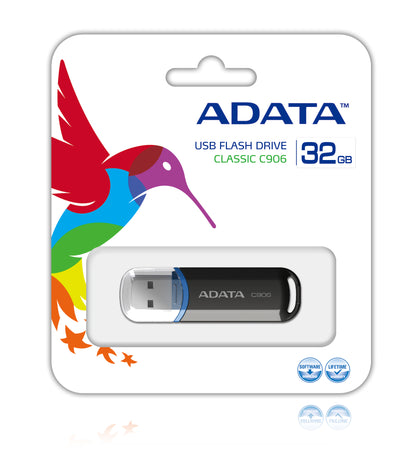 ADATA AC906-32G-RBK USB Flash Drive 32GB USB 2.0 Type-A Black