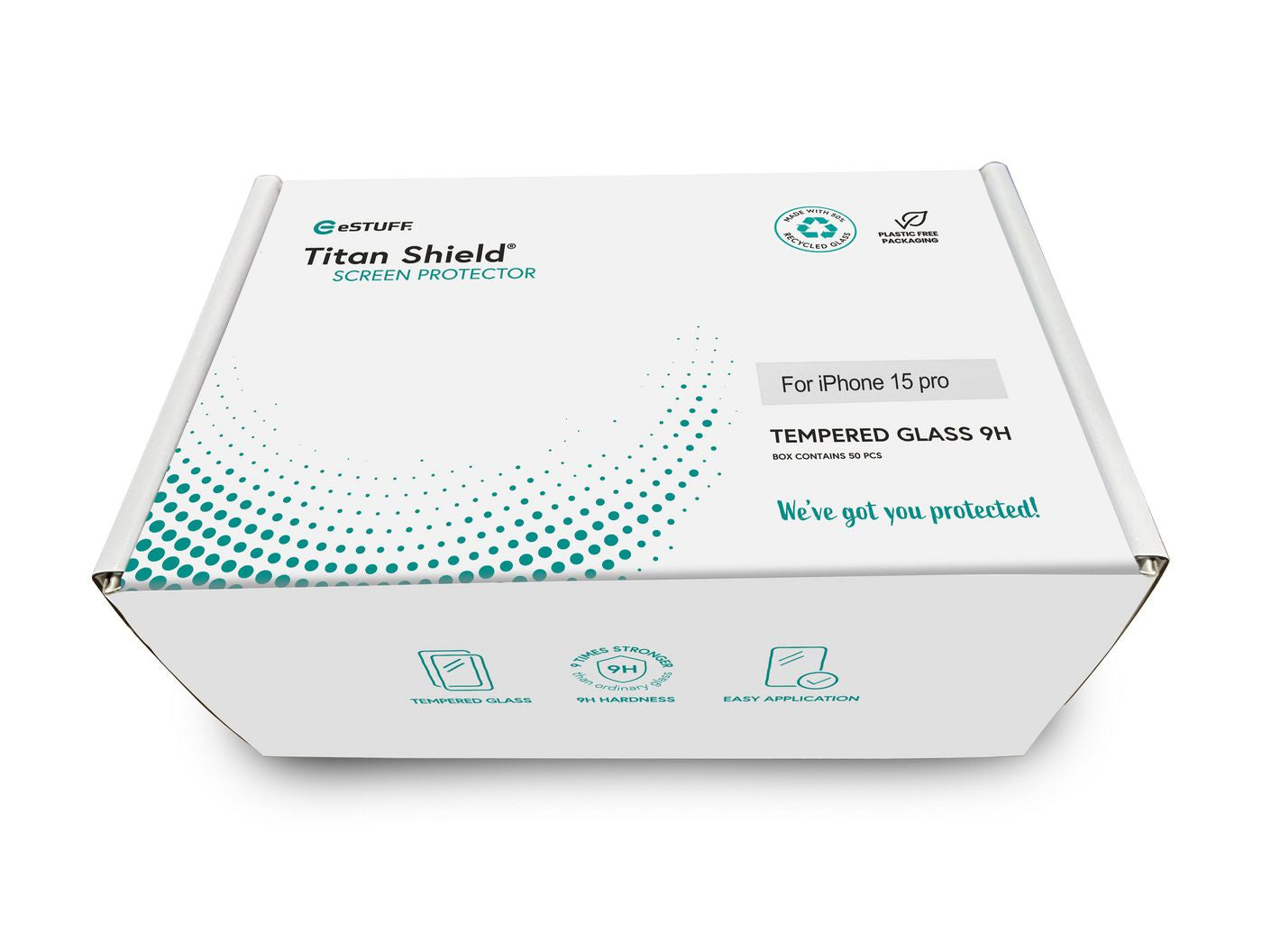 eSTUFF ES501406-50BULK Tempered Glass Screen Protector 9H Full Cover 0.33mm