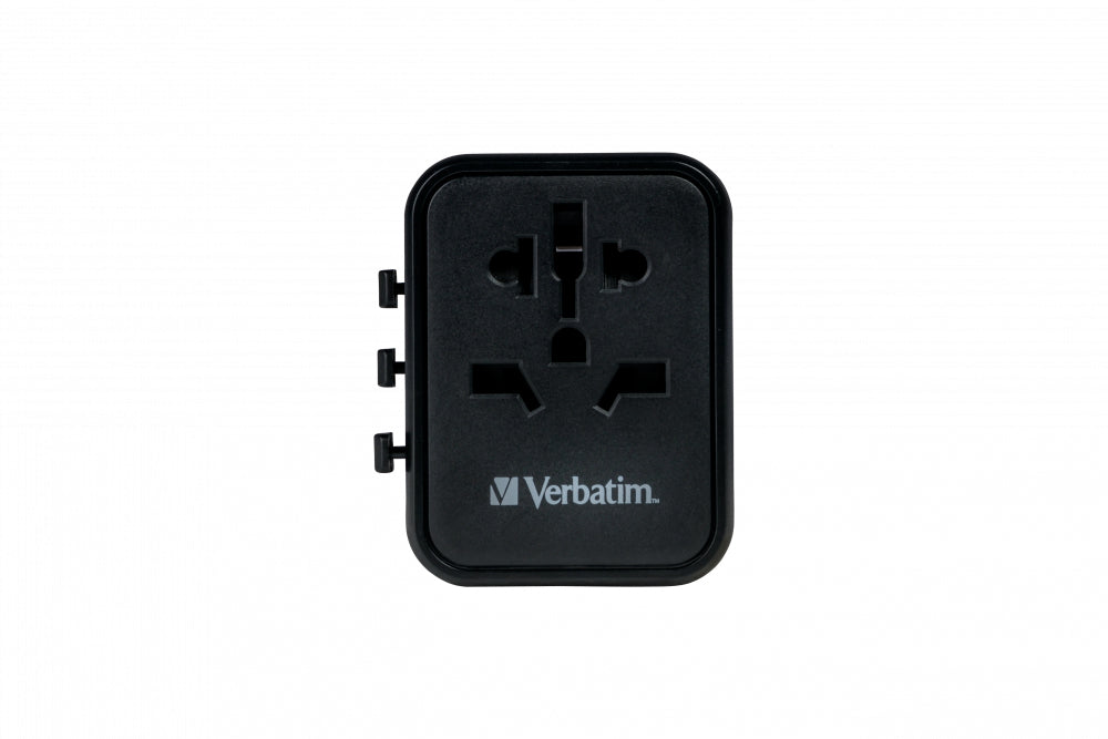 Verbatim 49544 Universal Travel Adapter – 20W Power Plug Adapter with USB-C PD & USB-A QC
