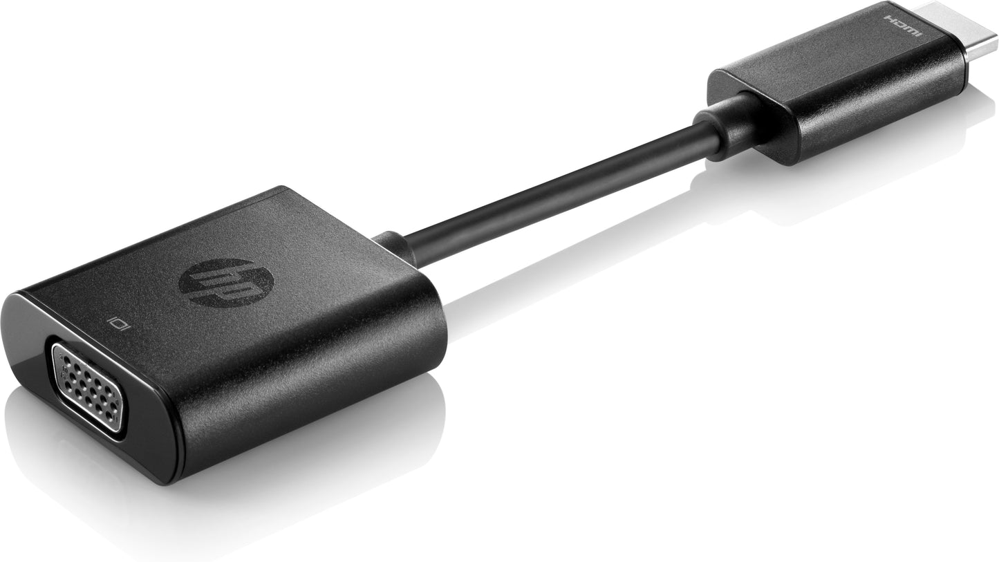 HP H4F02AA#AC3 HDMI to VGA Adapter – Compact 0.045m Cable, Black, Male to Female