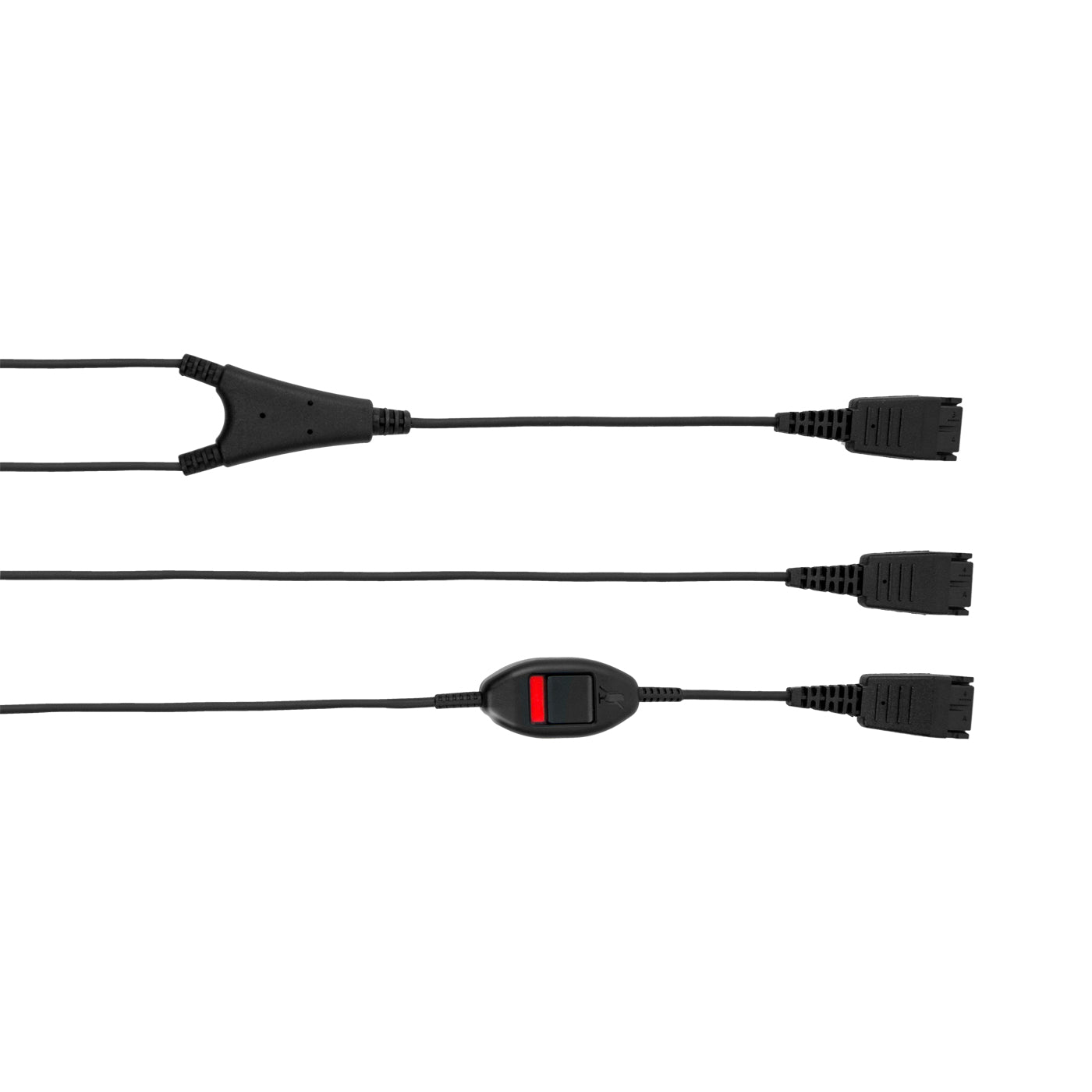 Jabra 8800-02-01 Supervisor Cord with Mute – Black QD to 2x QD Cable