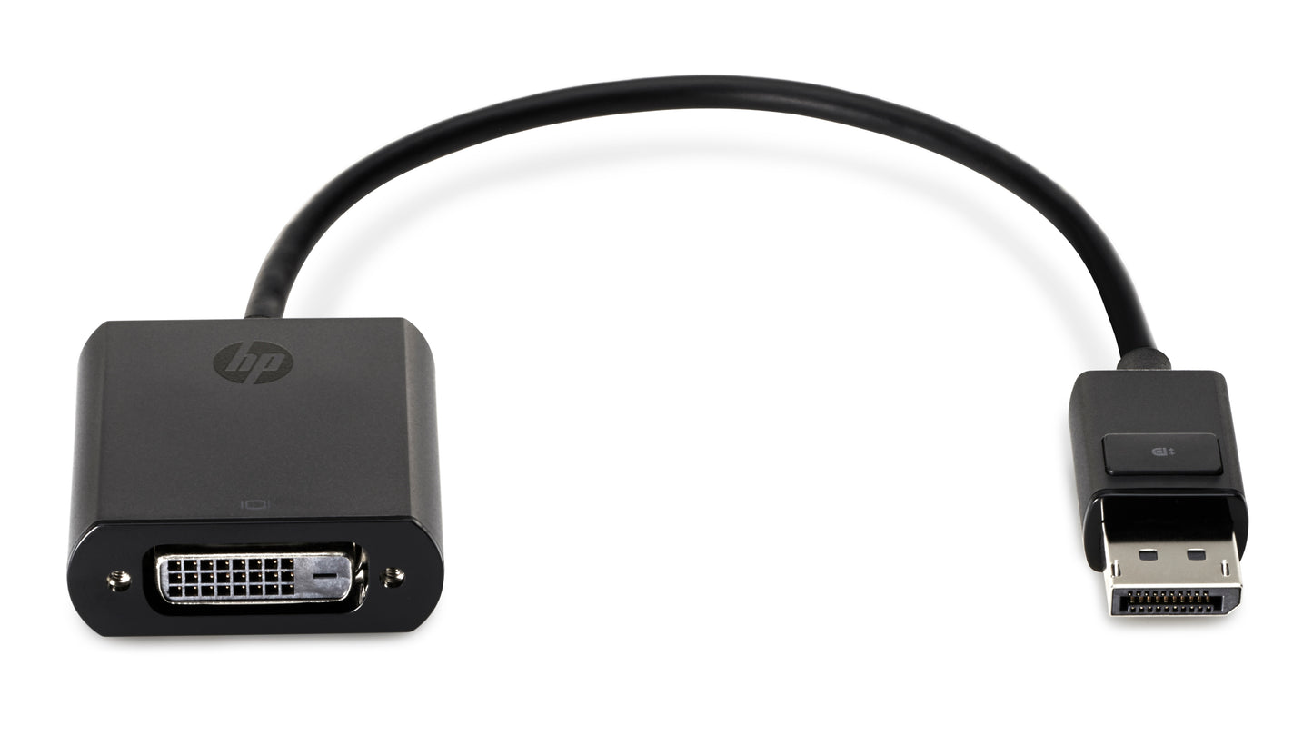 HP FH973AA DisplayPort to DVI-D Adapter – 0.19m Black, Male to Female