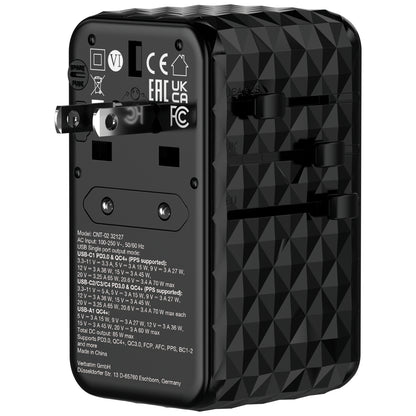 Verbatim 32127 Smart Device Charger – 85W Retractable Cable GaN III Travel Adapter