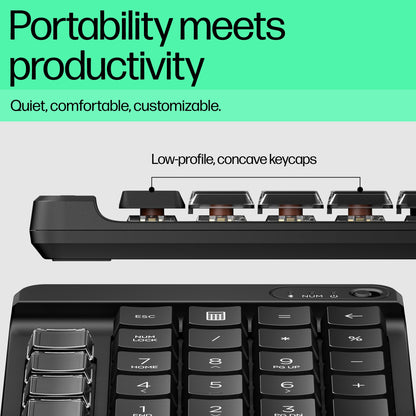 HP 7N7C3AA#ABB Programmable Wireless Keypad – Mechanical, Bluetooth, Black