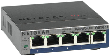 Netgear GS105E-200PES Managed L2/L3 5-Port Gigabit Ethernet Network Switch