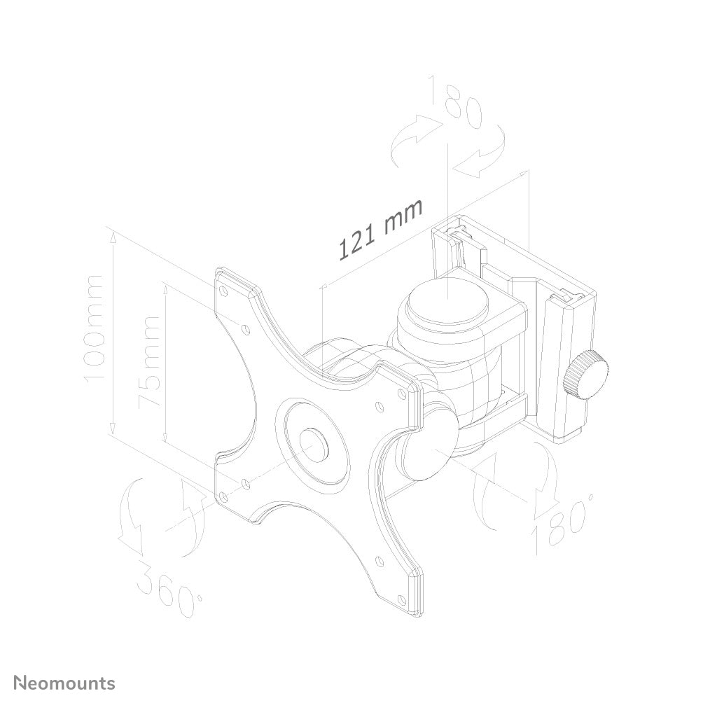 Neomounts FPMA-W250BLACK Monitor/TV Wall Mount – Full Motion 10-30" 12kg