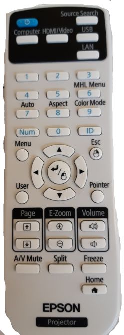 Epson 2181788 Remote Control – IR Wireless Projector Press Buttons