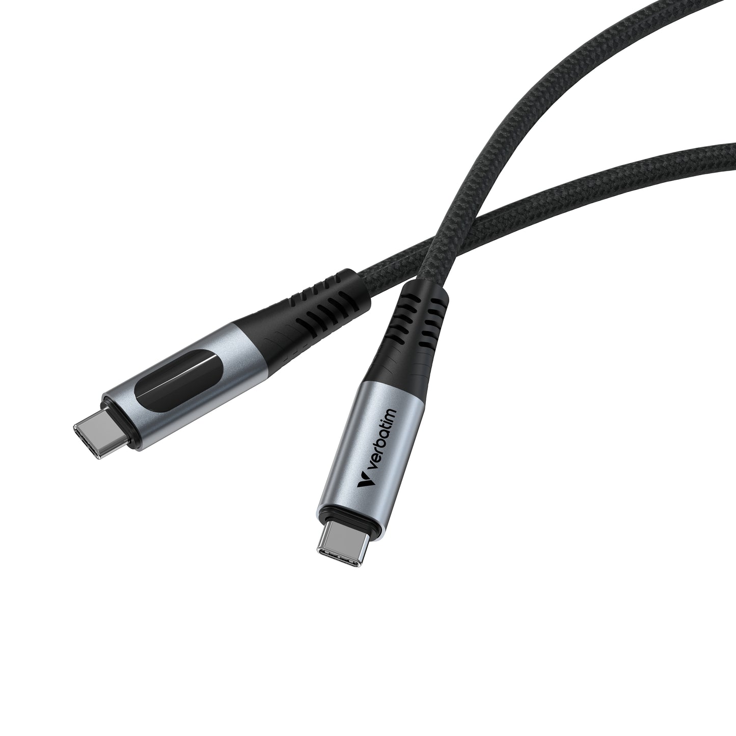 Verbatim 31849 USB-C to USB-C Cable – 240W 40Gbps USB4 LED Display 1.2m